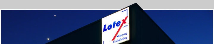 Lotex Halle am Abend